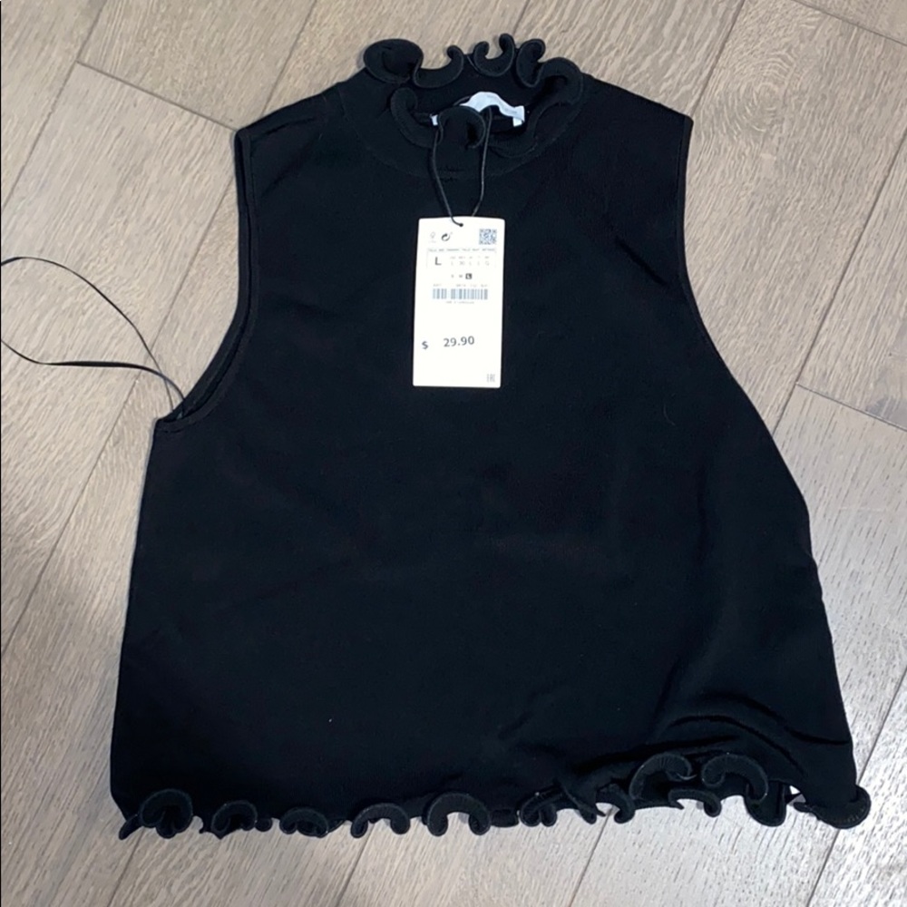 New with tags Zara black stretchy sleeveless top